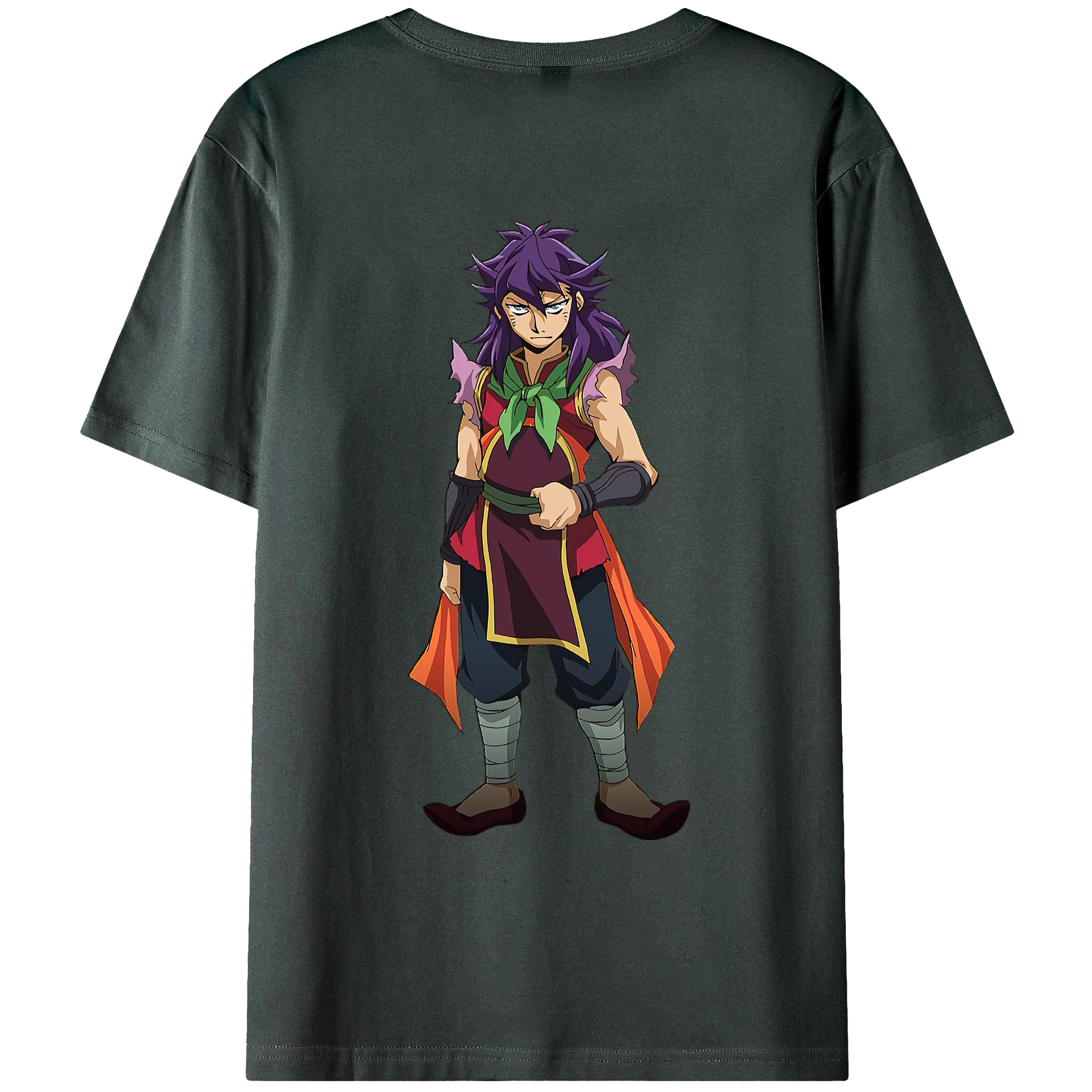 （画像用） 遊☆戯☆王 Yu-Gi-Oh! 綿100％ メンズ半袖Tシャツ（バックプリント） 通気性